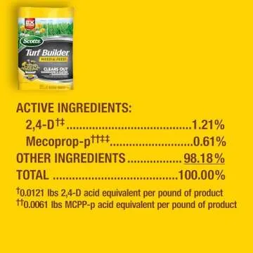 Scotts Turf Builder Weed & Feed3, Effective Weed Killer and Lawn Fertilizer, Covers 5,000 sq. ft.