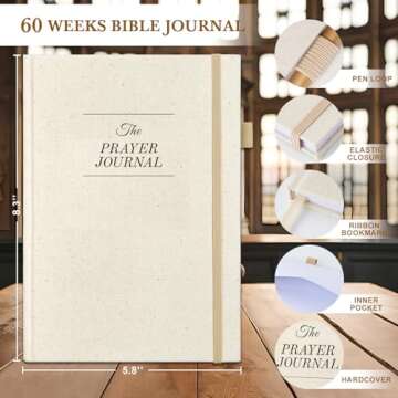 Zorblinx Prayer Journal for Woman - 60 Weeks Bible Journal with Prompts, Verse and Scripture - Devot...