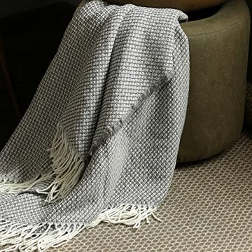 MEIQB Soft Cozy Throw Blanket for Sofa Couch Travel