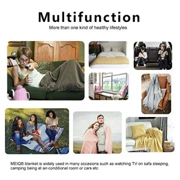 MEIQB Soft Cozy Throw Blanket for Sofa Couch Travel