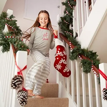 Vibrant 16 Feet Christmas Wooden Bead Garland Decor