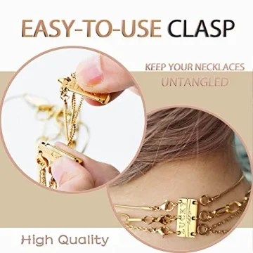 Dailyacc Lucky Triple Necklace Layering Clasp for Effortless Style