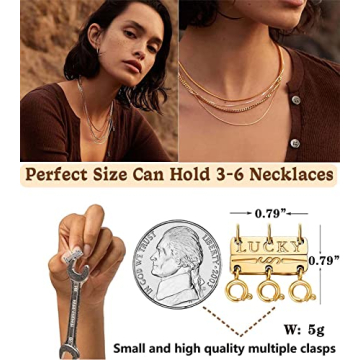 Dailyacc Lucky Triple Necklace Layering Clasp for Effortless Style