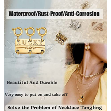 Dailyacc Lucky Triple Necklace Layering Clasp for Effortless Style