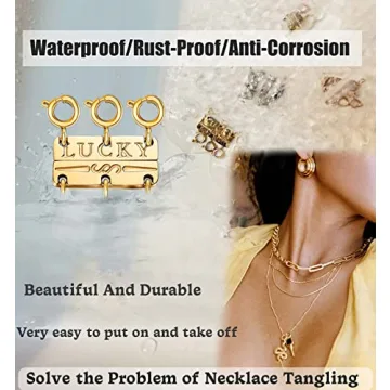 Dailyacc Lucky Triple Necklace Layering Clasp for Effortless Style