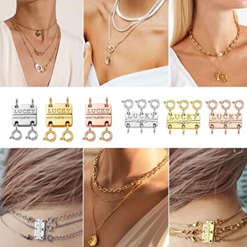 Dailyacc Lucky Triple Necklace Layering Clasp for Effortless Style
