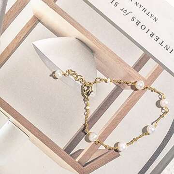 Cowlyn Pearl Bracelet with 14K Gold Plating for Women