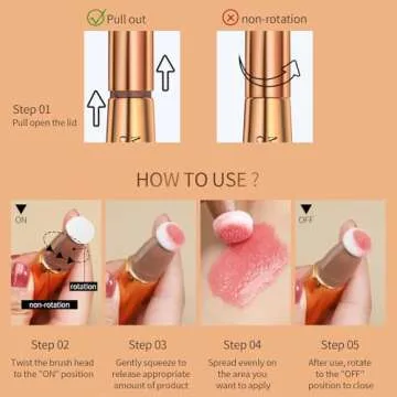 Paminify Contour Beauty Wand,Liquid Contouring with Cushion Applicator,Shading Bronzer Stick Natural Matte Finish,Lightweight Blendable Super Silky Cream Contour Stick,Cruelty-free,Grey