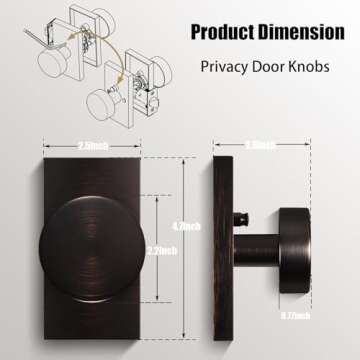 ToPToToo Privacy Door Knobs for Stylish Interior Spaces