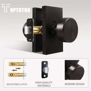 ToPToToo Privacy Door Knobs for Stylish Interior Spaces