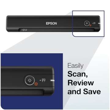 Epson WorkForce ES-50 Portable Sheet-Fed Document Scanner for PC and Mac