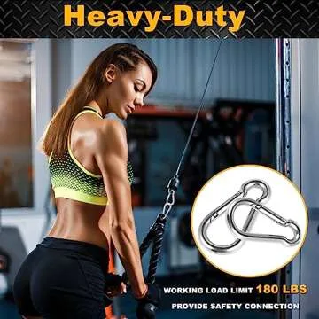 Durable 8 Pcs Small Carabiner Clips - Stainless Steel Hooks