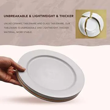 Greenandlife Unbreakable Dinnerware Set for 6 - Microwave Safe