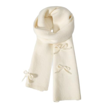 Caissip Winter Scarfs for Women - Cozy Knitted Solid Color Shawl Wrap