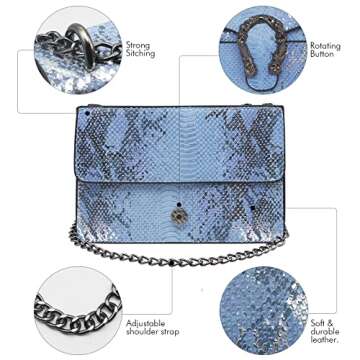 Trendy MYMULIKE Snake Printed Crossbody Bag for Women