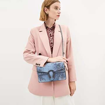 Trendy MYMULIKE Snake Printed Crossbody Bag for Women