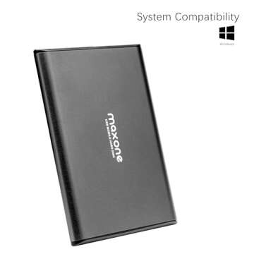 Maxone 1TB Ultra Slim Portable External Hard Drive HDD USB 3.0 Compatible with PC, Laptop, Charcoal ...