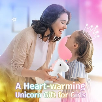 Colorful Unicorn Night Light for Kids - 16 Colors