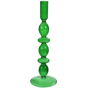 ULTNICE 1 Pc Romantic Retro Candle Holder Glass Candlesticks Home Candle Holder Dinner Candlestick D...