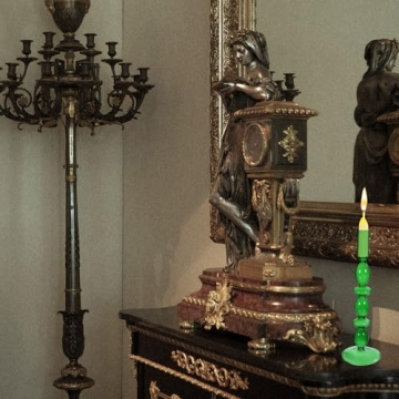 ULTNICE Elegant Retro Glass Candle Holder for Home Decor