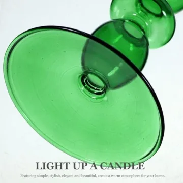 ULTNICE Elegant Retro Glass Candle Holder for Home Decor
