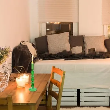 ULTNICE Elegant Retro Glass Candle Holder for Home Decor