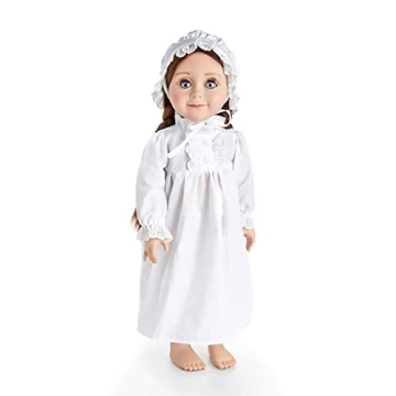 Queen's Treasures 18 Inch Doll Nightgown & Nightcap Set for Girls and Collectors