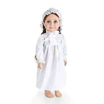 Queen's Treasures 18 Inch Doll Nightgown & Nightcap Set for Girls and Collectors