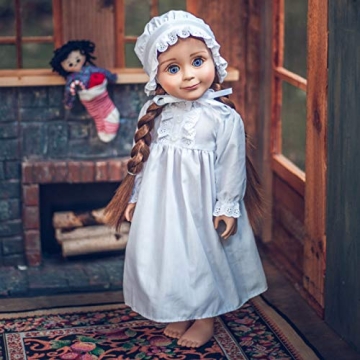Charming Little House Prairie Doll Nightgown and Nightcap