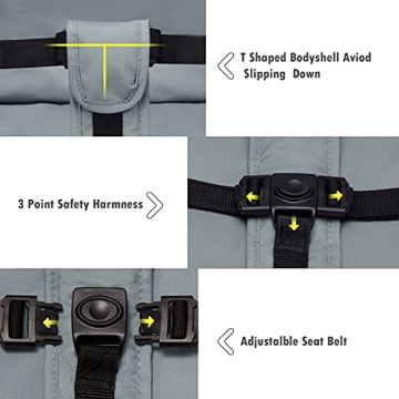 VEEYOO Portable Baby Booster Seat with Detachable Tray