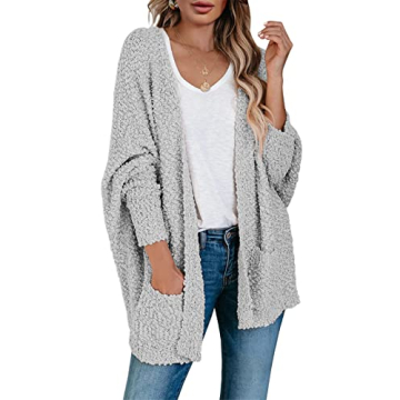 Saodimallsu Women's Oversized Popcorn Cardigan for Chic Comfort
