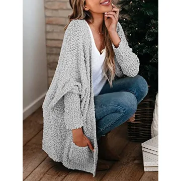 Stylish Saodimallsu Women's Chunky Popcorn Cardigan