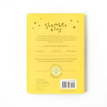 Slumberkins Honey Bear Snuggler Book Set Gratitude Sharing