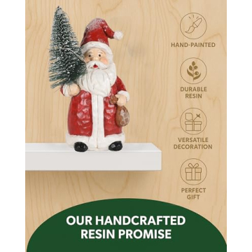 Lighted Santa Figurines - Charming Christmas Decor Set