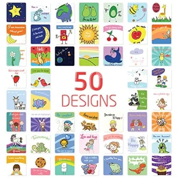 SpringFlower Motivational Lunch Box Notes for Kids 100 Pack