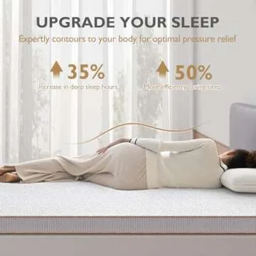 BedStory 3 Inch Mattress Topper Queen - Gel Infused Memory Foam Mattress Topper - Bed Toppers Queen Size with Removable Washable Cover, CertiPUR-US Certified