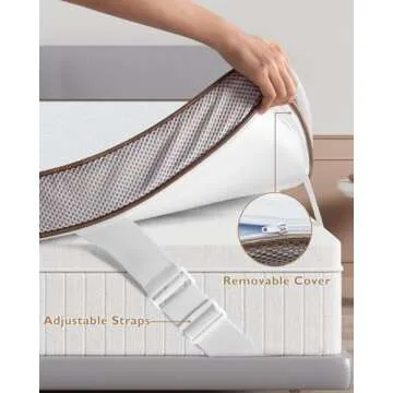 BedStory 3 Inch Mattress Topper Queen - Gel Infused Memory Foam Mattress Topper - Bed Toppers Queen Size with Removable Washable Cover, CertiPUR-US Certified