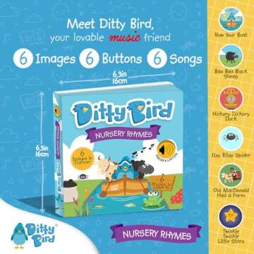 Ditty Bird Musical Books for Toddlers | Interactive Nursery Rhymes Book with Sound – Old Macdonald...