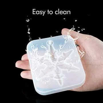 NiArt DIY Epoxy Resin Casting Silicone Mold 11 Snowflake Handmade Art Craft Christmas Tree Ornament Necklace Earring Jewelry Pendant Keychain Holiday Home Wedding Party Decoration Prop Smooth Surface