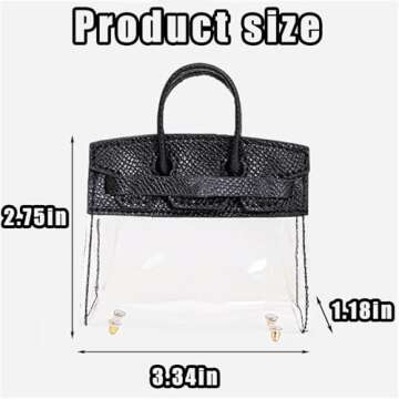 GTZTYZ Mini Creative Handbag Design Car keychain,Women Car Key Bag Mini Handbag,Exquisite Transparent Small Handbag,Headphone Bags with a Keychain