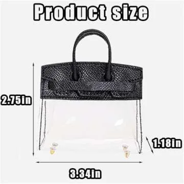 GTZTYZ Mini Creative Handbag Design Car keychain,Women Car Key Bag Mini Handbag,Exquisite Transparent Small Handbag,Headphone Bags with a Keychain