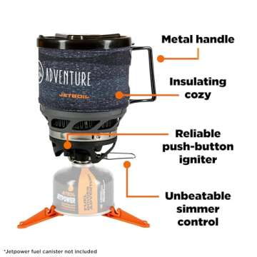 Jetboil MiniMo Stove - Quick & Efficient Cooking System