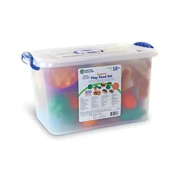 Learning Resources New Sprouts Classroom Play Food Set, 100 Pieces - LER9723, Multi,12 L x 7 W x 12 H in, Ages 18+