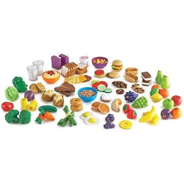 Learning Resources New Sprouts Classroom Play Food Set, 100 Pieces - LER9723, Multi,12 L x 7 W x 12 H in, Ages 18+