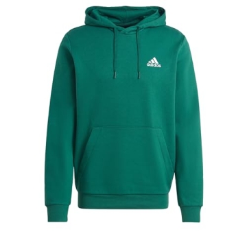 adidas Men's Essentials Fleece Hoodie in Collegiate Green