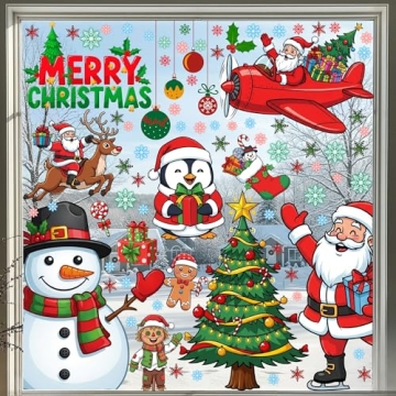 Christmas Window Clings 350Pcs for Holiday Decor
