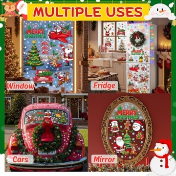 Christmas Window Clings 350Pcs for Holiday Decor