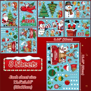 Christmas Window Clings 350Pcs for Holiday Decor