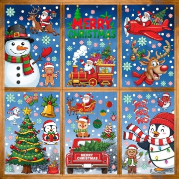 Christmas Window Clings 350Pcs for Holiday Decor