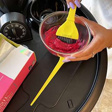 Colortrak Balayage Board Set for Achieving Balayage Look, Includes Curved Board and Textured Brush, ...